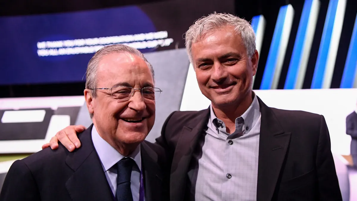 Florentino Perez and Jose Mourinho