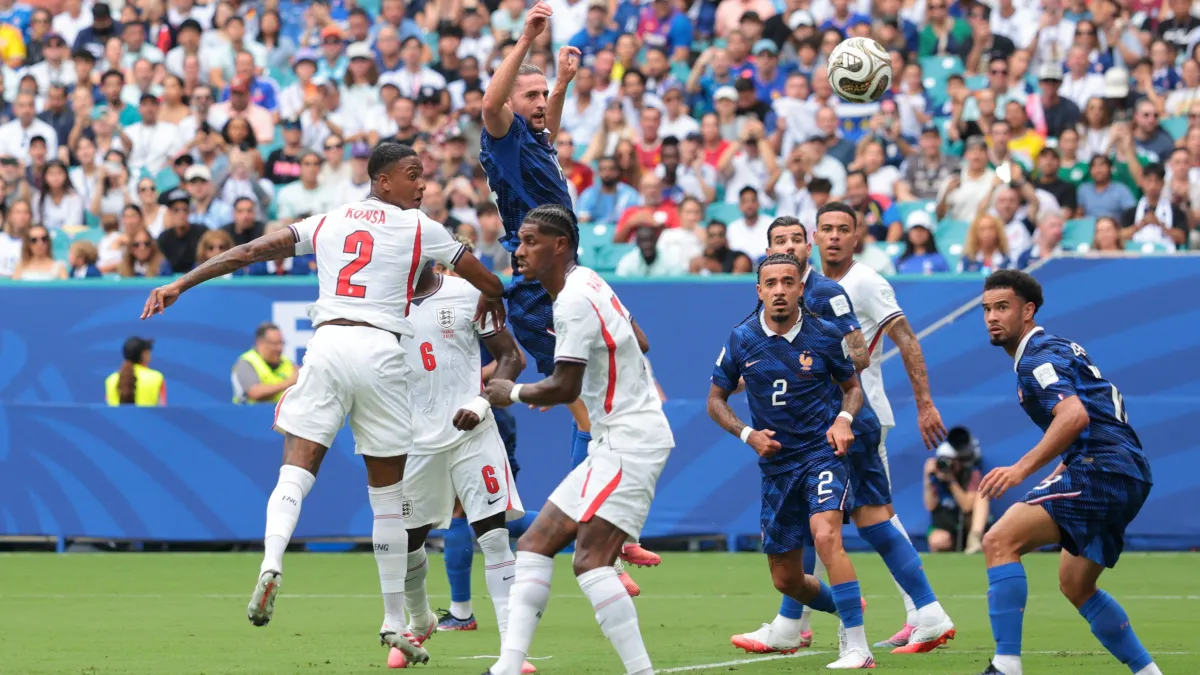England's Ezri Konsa scores their second goal 071826