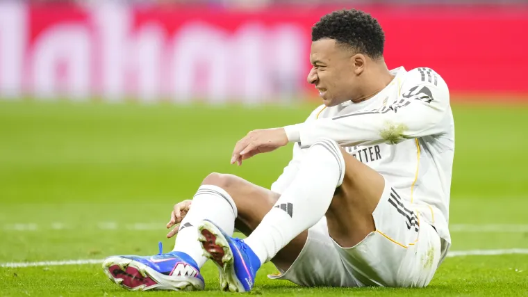Kylian Mbappe of Real Madrid injured